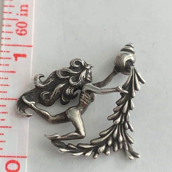 Mermaid pendant in sterling silver - Picture 3 of 3